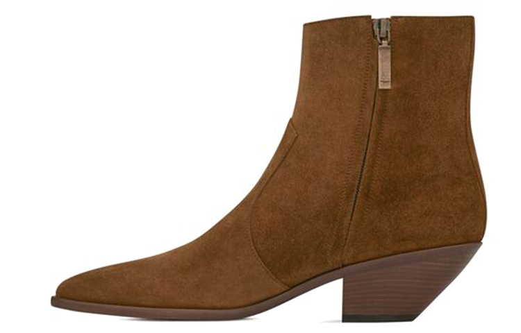 (W) Saint Laurent Short Boot 'Brown Suede'