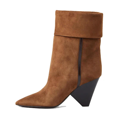 (W) Saint Laurent Short Boot 'Brown Suede'