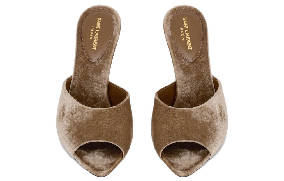 Lookbook (W) Saint Laurent Slide Sandale ''Braun'' 766825AABS31537