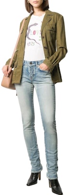 (Women) SAINT LAURENT Slim Fit Solid Blue Denim Jeans 578939YC5074503 Lookbook (Women) SAINT LAURENT Slim Fit Solid Blue Denim Jeans 578939YC5074503