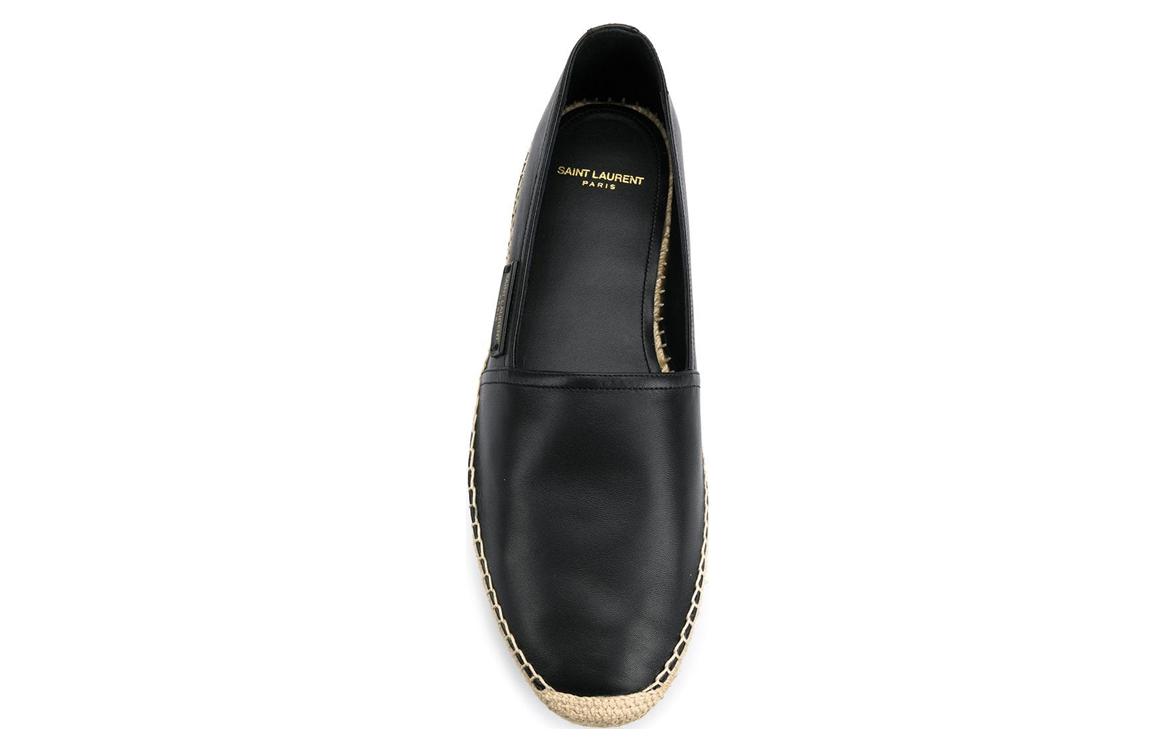 Lookbook (W) Saint Laurent Slip-On Espadrilles ''Schwarzes Leder'' 5574790RR401000