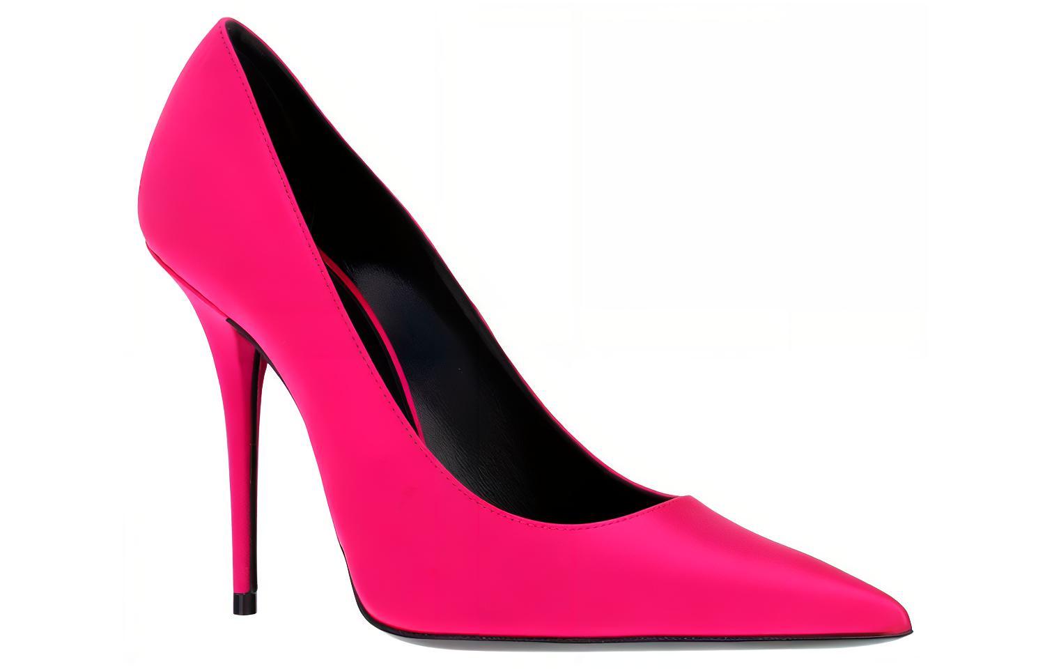 (W) Saint Laurent Slip-On High Heels 'Purple Red' 圖 3