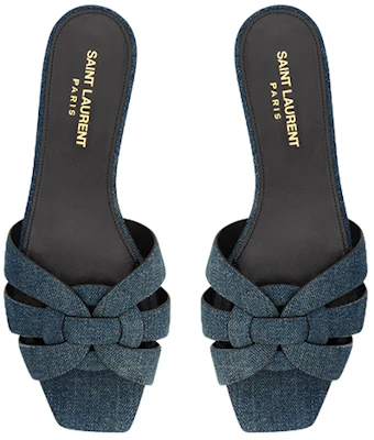 (Women) Saint Laurent Slip-On Sandal 'Navy Blue' 592563AAAHS4110 Lookbook (Women) Saint Laurent Slip-On Sandal 'Navy Blue' 592563AAAHS4110