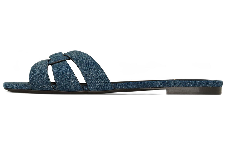 Shop (Women) Saint Laurent Slip-On Sandal 'Navy Blue' 592563AAAHS4110