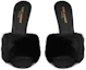 Shop (W) Saint Laurent Glattleder und Nerzpelz High-Heel Fashion Slide ''Schwarz'' 650762E0E001000