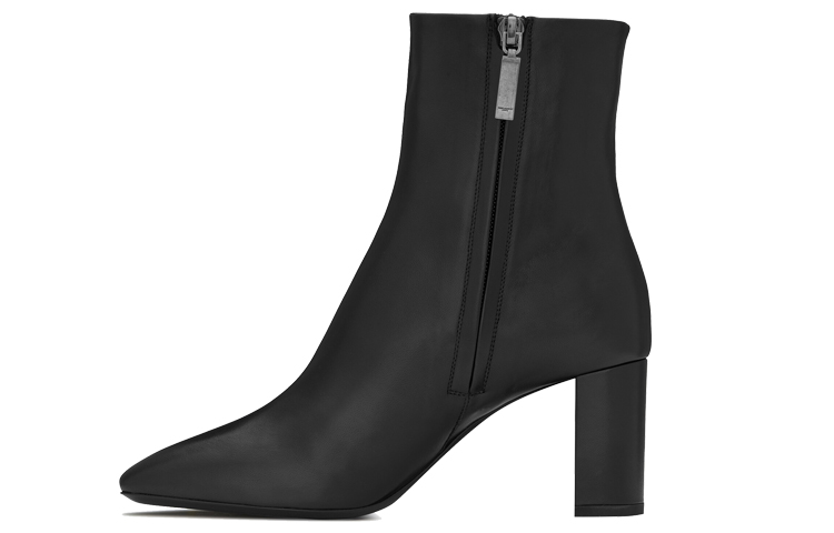 (Women) Saint Laurent Smooth Leather Block Heel Ankle Boots 'Black' 5293500RRVV1000