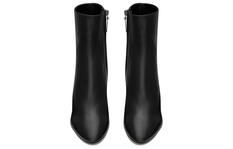 Shop (Women) Saint Laurent Smooth Leather Block Heel Ankle Boots 'Black' 5293500RRVV1000