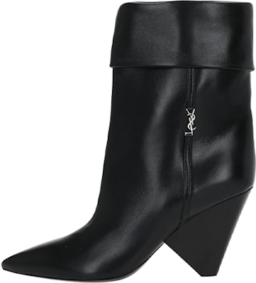 (W) Stivali in Pelle Liscia Saint Laurent ''Logo Argento Nero'' 678534AAABA1000 Buy (W) Stivali in Pelle Liscia Saint Laurent ''Logo Argento Nero'' 678534AAABA1000