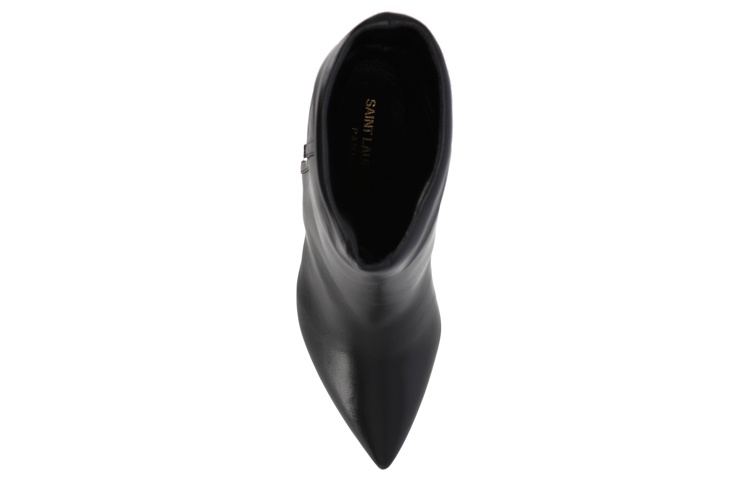 Shop (W) Stivali in Pelle Liscia Saint Laurent ''Logo Argento Nero'' 678534AAABA1000