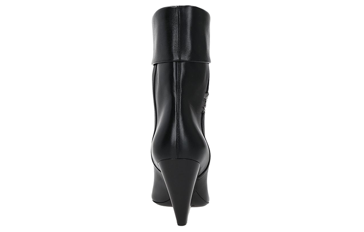 Purchase (W) Stivali in Pelle Liscia Saint Laurent ''Logo Argento Nero'' 678534AAABA1000