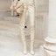 Shop (W) Saint Laurent But Tinggi Kulit Licin 'Milk White' 6675961Y8001543
