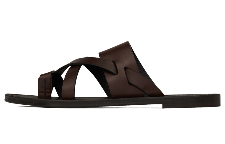 (Women) Saint Laurent Smooth Leather Sandals 'Brown' 671898DWE006023