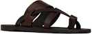 (W) Saint Laurent Sandal Kulit Licin 'Coklat' 671898DWE006023