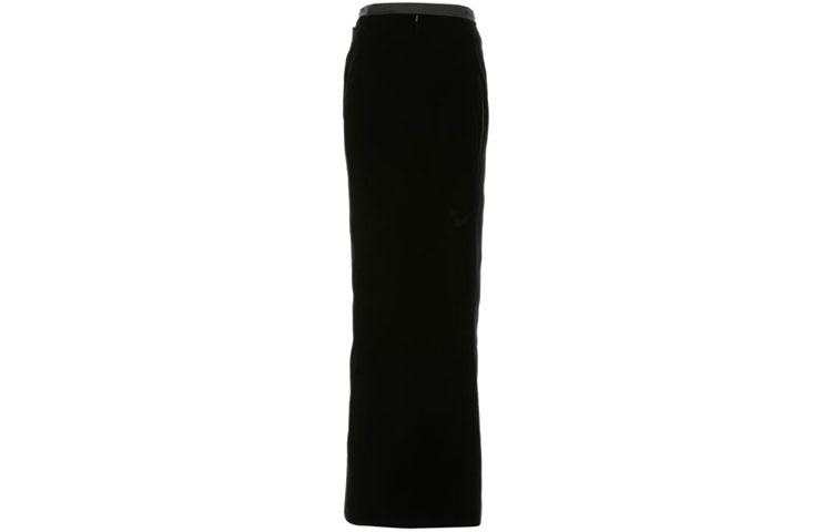 Lookbook (Women) SAINT LAURENT Solid Velvet A-Line Casual Maxi Skirt 627256Y525R1000