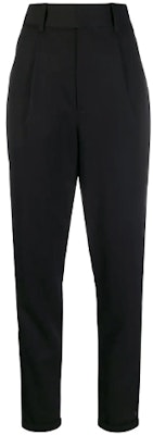 (Women) SAINT LAURENT Solid Wool Casual Pants Black. 585873Y173Q1000 Order (Women) SAINT LAURENT Solid Wool Casual Pants Black. 585873Y173Q1000