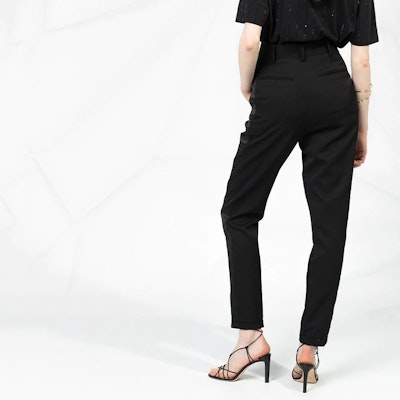 (Women) SAINT LAURENT Solid Wool Casual Pants Black. 585873Y173Q1000 Shop (Women) SAINT LAURENT Solid Wool Casual Pants Black. 585873Y173Q1000