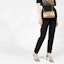 Purchase (Women) SAINT LAURENT Solid Wool Casual Pants Black. 585873Y173Q1000