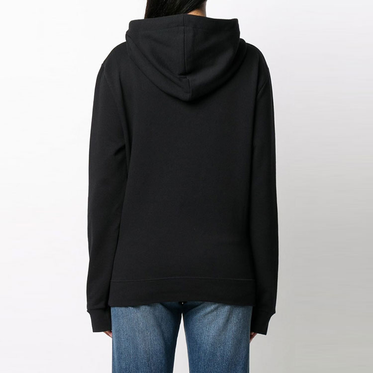 (Women) SAINT LAURENT SS21 Black Cotton Terry Hoodie 464343YB2EZ1035 圖 5