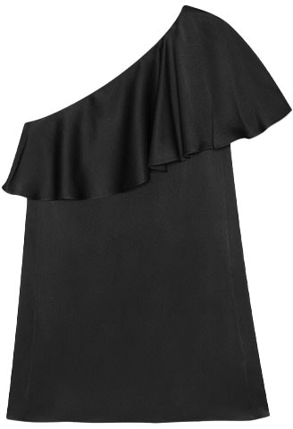 women-saint-laurent-ss-21-black-ruffle-one-shoulder-mini-dress-sleeveless-645996-y5-c441000