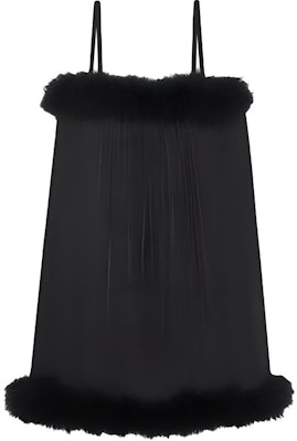 (W) Vestido Mini Sin Mangas Plisado con Plumas SAINT LAURENT SS21 Negro 657715Y720W1000 Buy (W) Vestido Mini Sin Mangas Plisado con Plumas SAINT LAURENT SS21 Negro 657715Y720W1000