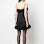 Purchase (W) Vestido Mini Sin Mangas Plisado con Plumas SAINT LAURENT SS21 Negro 657715Y720W1000