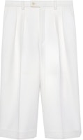 (Women) SAINT LAURENT SS21 Flannel Bermuda Shorts in White Casual Style. 640224Y3B459601 (Women) SAINT LAURENT SS21 Flannel Bermuda Shorts in White Casual Style. 640224Y3B459601