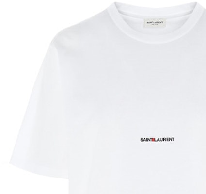 (W) 圣罗兰 SS21 白色短袖Logo棉质女款T恤 460876YB2DQ9000 Details for (W) 圣罗兰 SS21 白色短袖Logo棉质女款T恤 460876YB2DQ9000