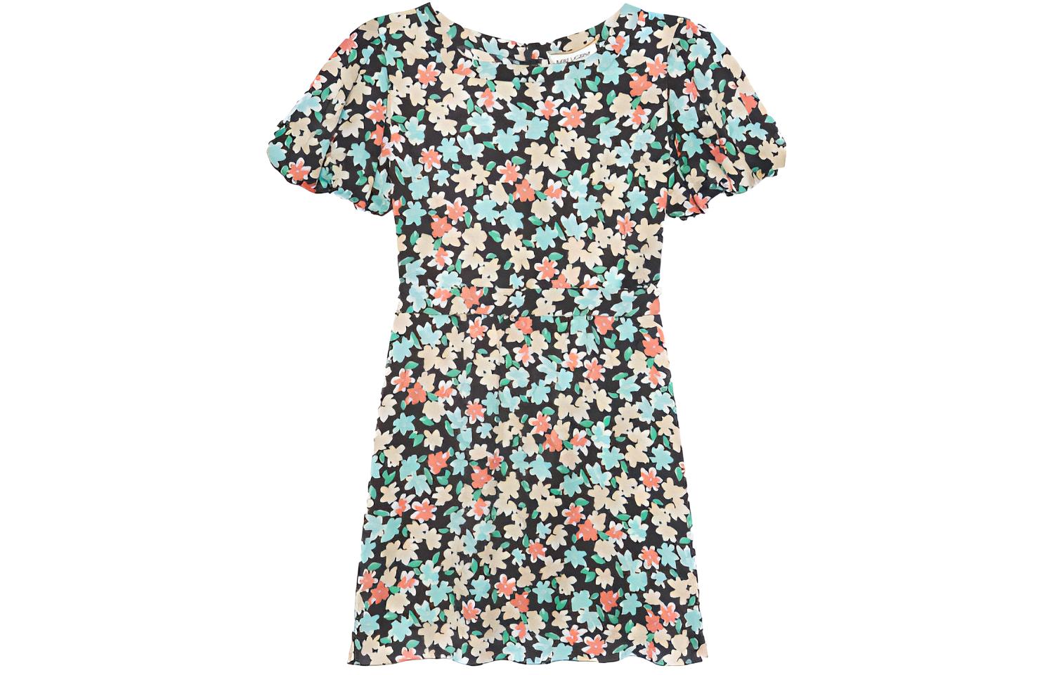 (Women) Saint Laurent SS21 Multicolor Black Short Sleeve Dress Women 647954Y5C611052