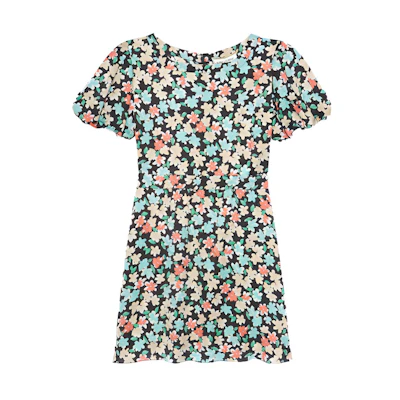 (Women) Saint Laurent SS21 Multicolor Black Short Sleeve Dress Women 647954Y5C611052