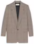 Buy (W) SAINT LAURENT SS22 Blazer de Traje Marrón Cuadros Botón Único Corte Recto. 710303Y5F103247