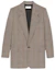 Order (W) SAINT LAURENT SS22 Blazer de Traje Marrón Cuadros Botón Único Corte Recto. 710303Y5F103247