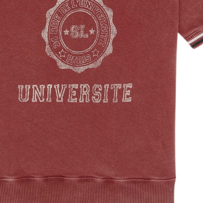 (W) 생로랑 SS22 레드 크루넥 레터 프린트 티셔츠. 683904Y36PP5874 Sizing (W) 생로랑 SS22 레드 크루넥 레터 프린트 티셔츠. 683904Y36PP5874