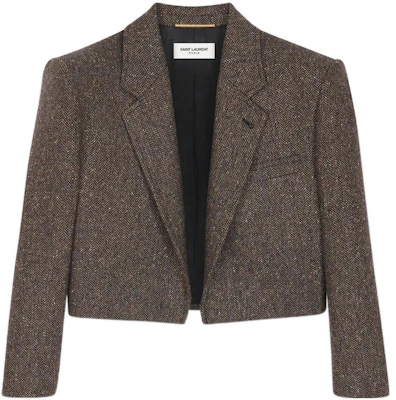 (W) SAINT LAURENT SS22 Blazer Corak V-Pendek Warna Mocha 692479Y7E582013 Buy (W) SAINT LAURENT SS22 Blazer Corak V-Pendek Warna Mocha 692479Y7E582013