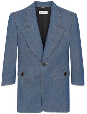 (W) SAINT LAURENT SS22 純色牛仔西裝長袖連衣裙 701057Y7E314003 Buy (W) SAINT LAURENT SS22 純色牛仔西裝長袖連衣裙 701057Y7E314003