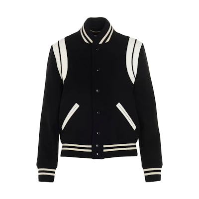(Women) SAINT LAURENT SS22 Teddy Bomber Jacket Black 376283Y180W1900