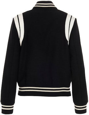 (W) SAINT LAURENT 春夏22 黑色泰迪棒球夹克 376283Y180W1900 Lookbook (W) SAINT LAURENT 春夏22 黑色泰迪棒球夹克 376283Y180W1900