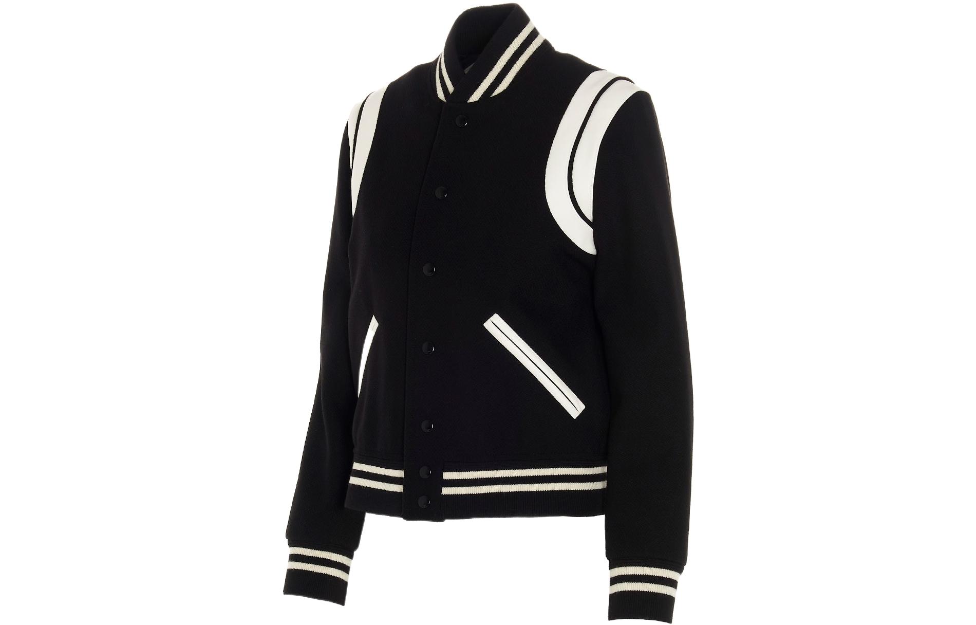 Shop (W) SAINT LAURENT 春夏22 黑色泰迪棒球夹克 376283Y180W1900