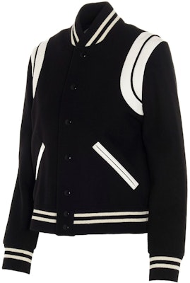 (W) SAINT LAURENT 春夏22 黑色泰迪棒球夹克 376283Y180W1900 Shop (W) SAINT LAURENT 春夏22 黑色泰迪棒球夹克 376283Y180W1900