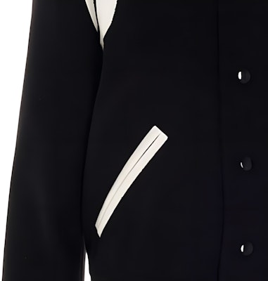 (W) SAINT LAURENT 春夏22 黑色泰迪棒球夹克 376283Y180W1900 Sizing (W) SAINT LAURENT 春夏22 黑色泰迪棒球夹克 376283Y180W1900