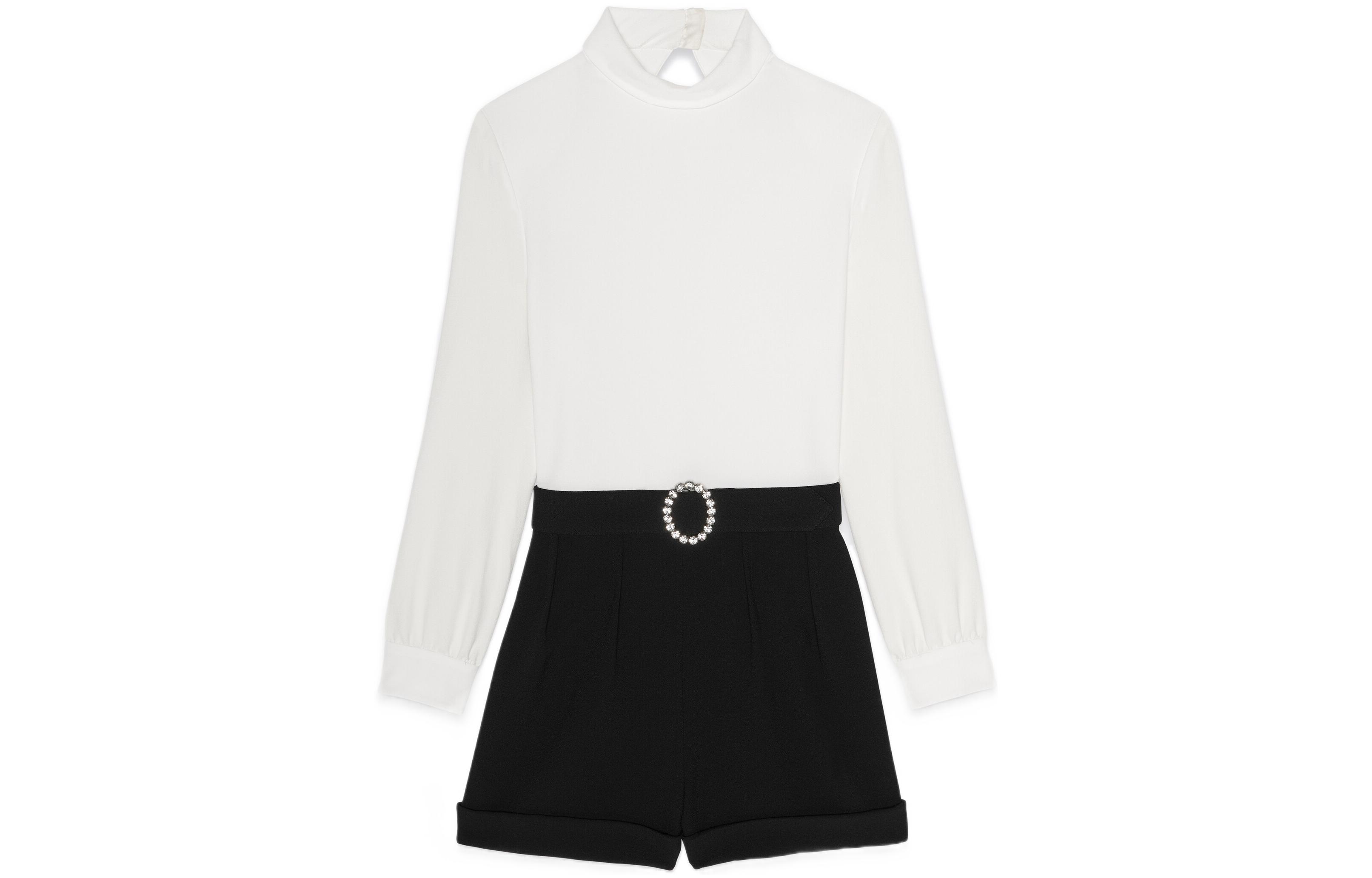 Order (W) SAINT LAURENT SS22 Mono Blanco Mujer Manga Larga Sin Espalda 691289Y012W9601