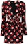Buy (Women) Saint Laurent SS22 Floral Print V-Neck Long Sleeve Mini Dress Women Black Red 701248Y6E711376