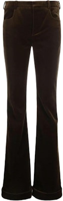 (W) SAINT LAURENT SS22 Pantalones Acampanados de Tiro Alto Terciopelo Marrón 679953Y615W2037 Buy (W) SAINT LAURENT SS22 Pantalones Acampanados de Tiro Alto Terciopelo Marrón 679953Y615W2037