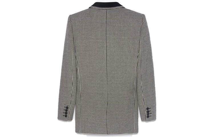 (Women) Saint Laurent SS22 Houndstooth Single-Breasted Grey Jacket 661324Y3D131095 圖 3