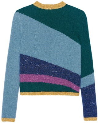 (Women) SAINT LAURENT SS22 Sequin Mohair Blend Jacquard Sweater Women Multicolor. 689908Y75MX1017 Lookbook (Women) SAINT LAURENT SS22 Sequin Mohair Blend Jacquard Sweater Women Multicolor. 689908Y75MX1017