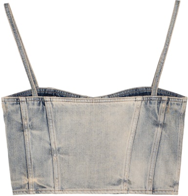 (Women) SAINT LAURENT SS22 Solid Color Denim Strap Button Top Women Light Blue 695163Y996D4333 Lookbook (Women) SAINT LAURENT SS22 Solid Color Denim Strap Button Top Women Light Blue 695163Y996D4333