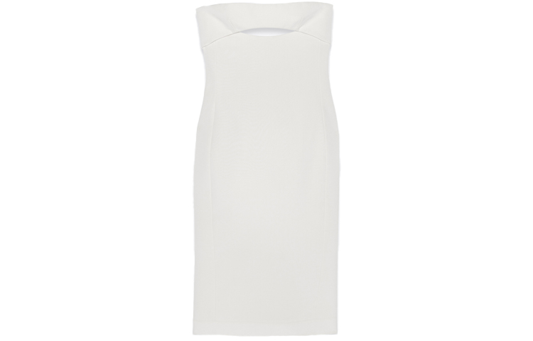 Order (Women) Saint Laurent SS22 Solid Cut-Out Sleeveless Mini Dress  Shell White 683227Y3E309935