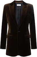 (Women) SAINT LAURENT SS22 Suede Solid Pocket Long Sleeve Blazer 632834Y615W2037 (Women) SAINT LAURENT SS22 Suede Solid Pocket Long Sleeve Blazer 632834Y615W2037