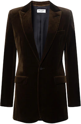 (W) SAINT LAURENT SS22 麂皮經典口袋長袖西裝外套 632834Y615W2037 Buy (W) SAINT LAURENT SS22 麂皮經典口袋長袖西裝外套 632834Y615W2037