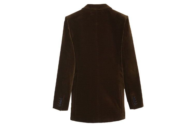 Lookbook (W) SAINT LAURENT SS22 麂皮經典口袋長袖西裝外套 632834Y615W2037