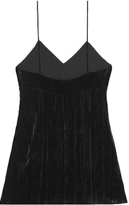 (W) SAINT LAURENT SS22 Gaun Tanpa Lengan Suede Hitam Wanita Strap Spaghetti 683136Y130R1000 Lookbook (W) SAINT LAURENT SS22 Gaun Tanpa Lengan Suede Hitam Wanita Strap Spaghetti 683136Y130R1000